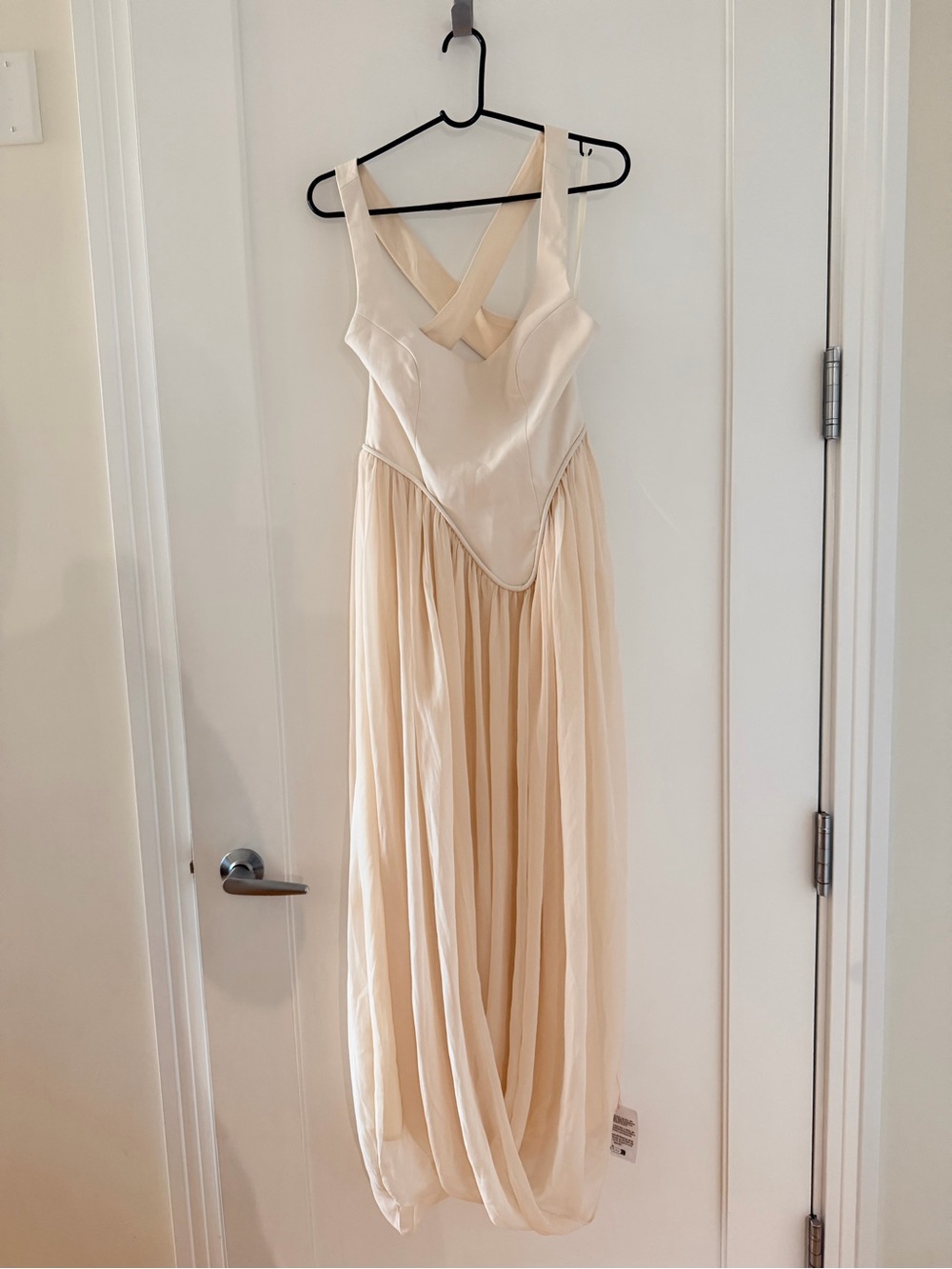 ASOS Cream Cross-Back Maxi Dress